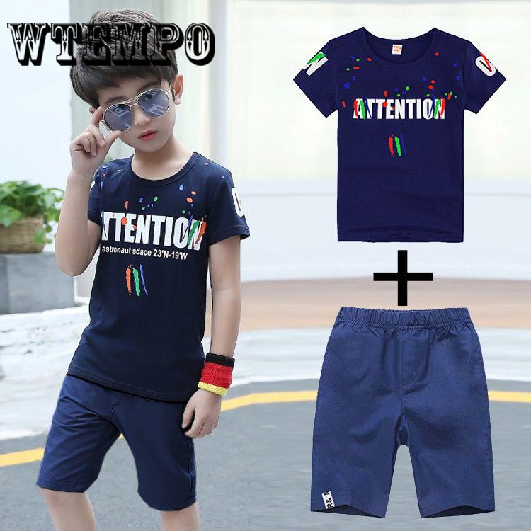 Summer Baby Boys Girls Clothes Sets Short Sleeve T-shirt Tops+Shorts Casual Outfits