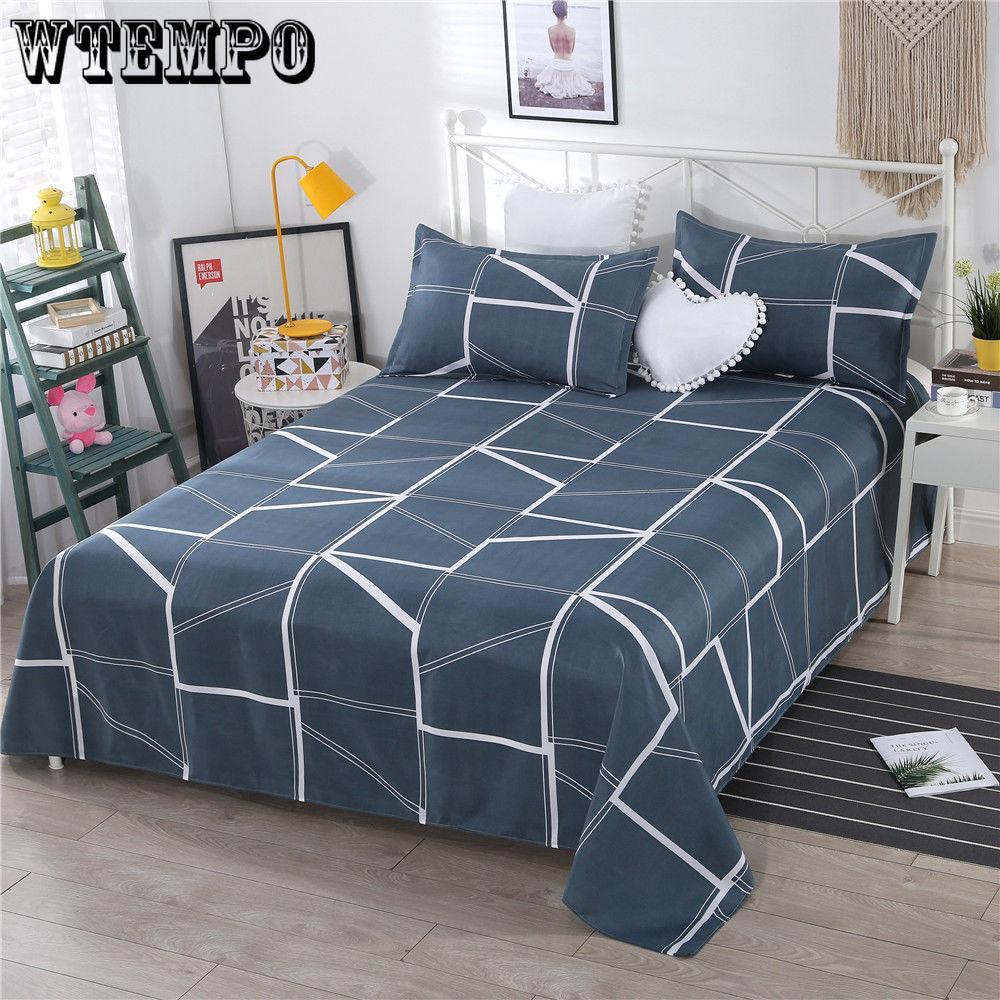 Bed Sheets Printed Comfortable Breathable Skin-friendly Non-ballable Sheets Bedroom Dormitory Bedding Sheet