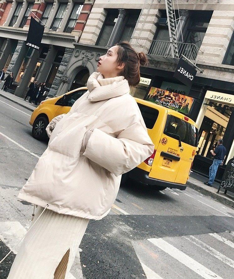 Women's Padded Jacket Fashion Winter Clothing Student Bread Coat Padded Coat Thickened Short Loose Coat Plus Size