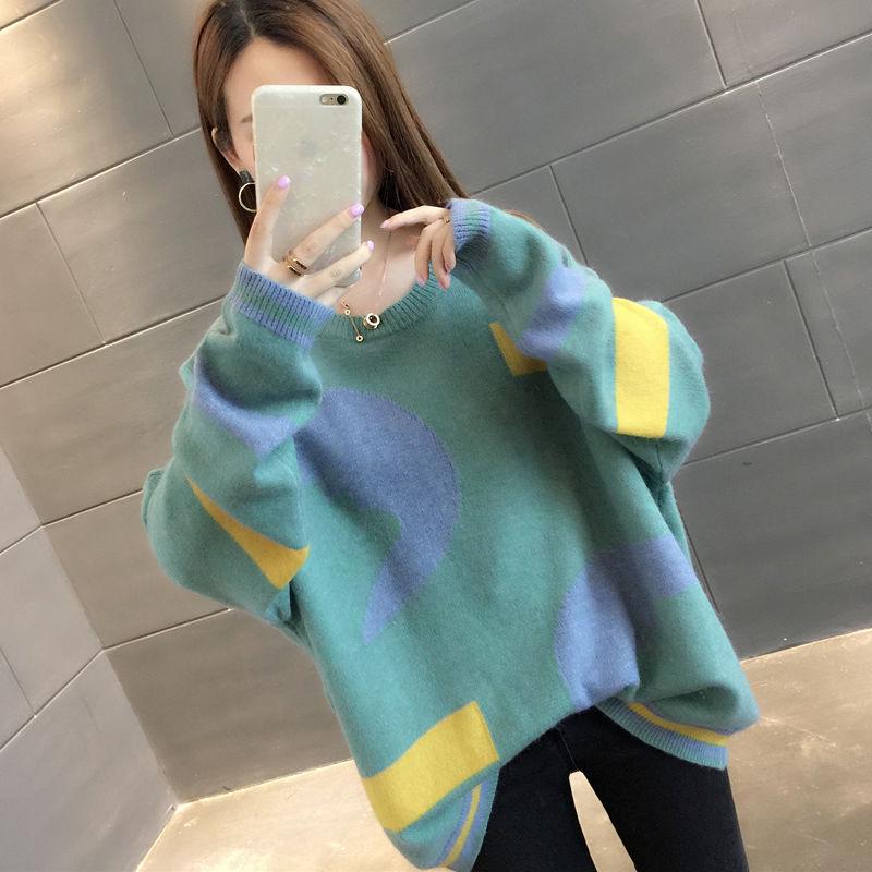 Women Sweaters and Pullovers Autumn Winter Long Sleeve Pull Femme Casual Loose Knitted Sweater