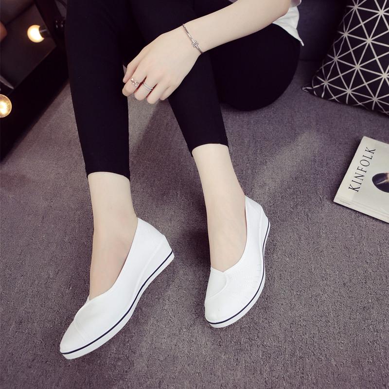 Nurse Shoes Women's Wedges Canvas Shoes Women's Cloth Shoes Non-slip Comfortable Lightweight Nurse Women's Shoes