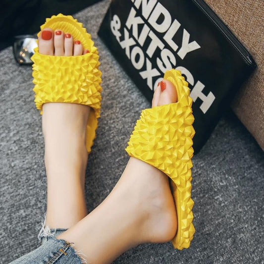 Unisex Durian Home Slippers Bathroom Shoes Summer Casual Shoes Women's Sandals and Slippers Beach Shoes Soft-soled Sandals and Slippers