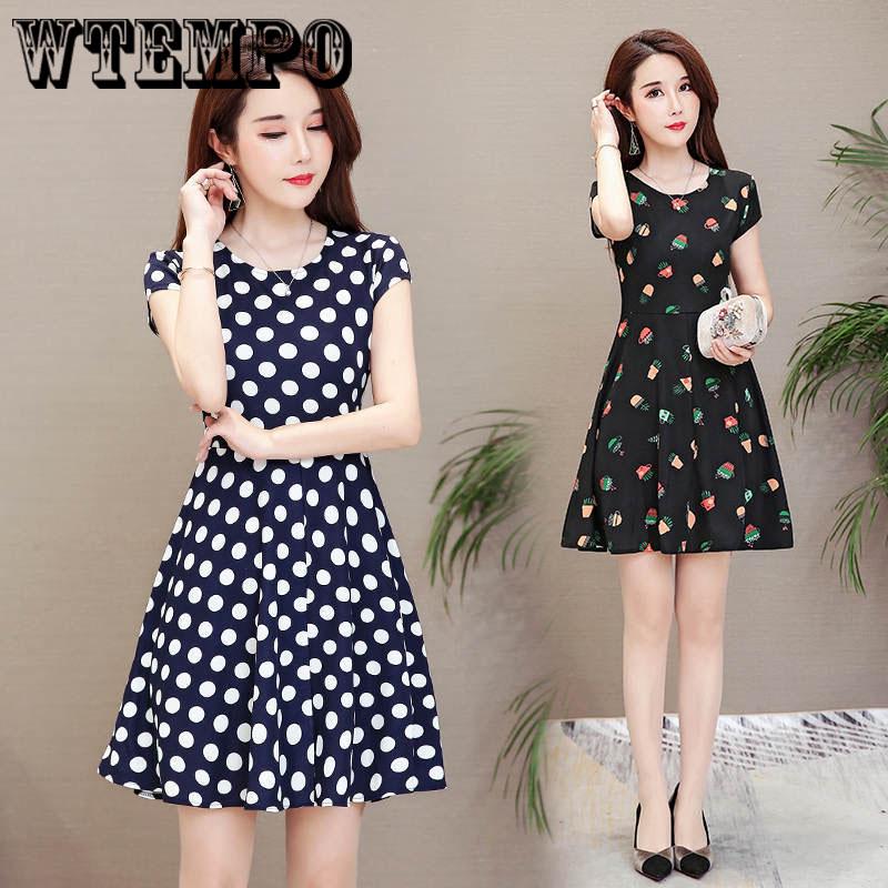 Women A-line Floral Print Midi Slim Elegant Party Vintage Dress Belt