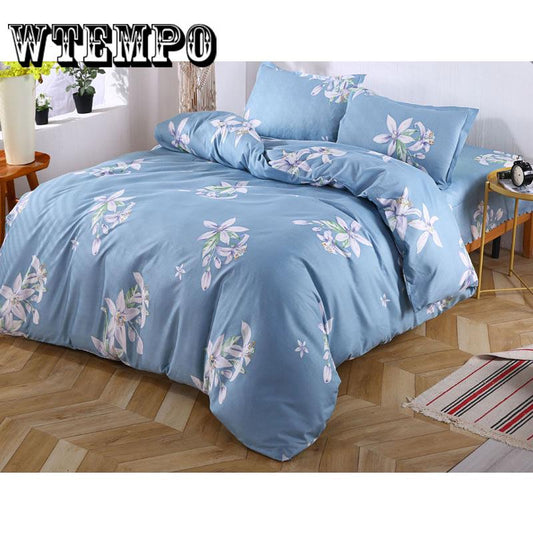 Brand Colorful Bedding Set Duvet Cover + Pillowcase 3 Pcs Bed Set Twin/ Full/ Queen/UK Size