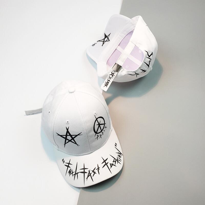 Custom Graffiti Snapback Baseball Caps Black and White Patchwork Men Women Hip Hop Cap Fashion