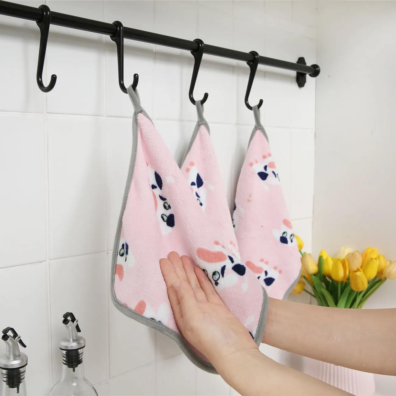 Dish Cloth Decontamination Thickened Dish Towel Kitchen Absorbent Can Be Hung To Wipe Hands and Wipe The Table To Wipe Dishes Scouring Pad