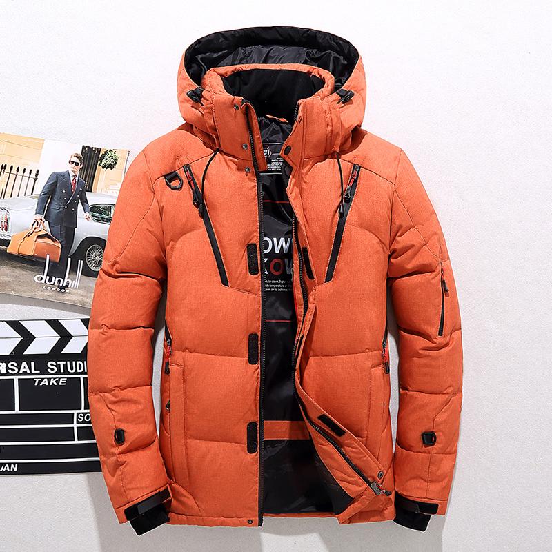 Men's Outdoor Hiking Jacket Hooded Jacket Duck Down Jacket Thick Windproof Ski Sports