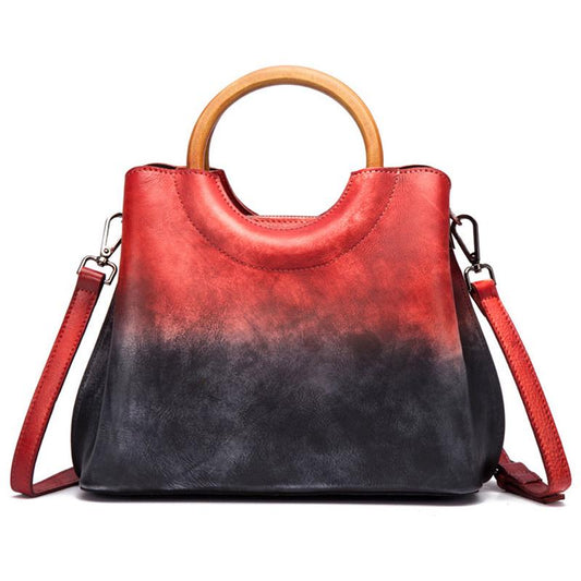 New Fashion Genuine Leather Bags Women First Layer Of Cowhide Handbag Shoulder Bags Elegant Women Cr