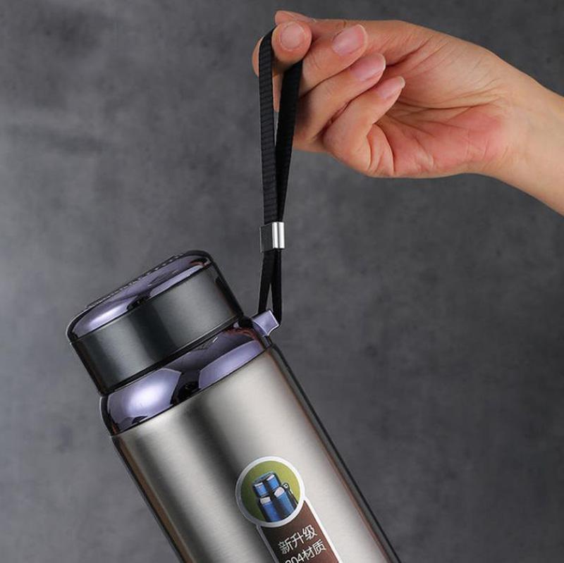 0.6/0.8/1/1.2/1.5L Stainless Steel Vacuum Flask Travel Sports Household Water Bottle Coffee Tea Water Bottle