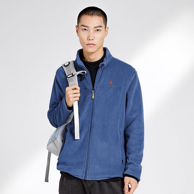 Fleece Jacket Trend Men's Jacket Autumn and Winter Thickening Polar Fleece Cardigan Stand-collar Jacket Jacket