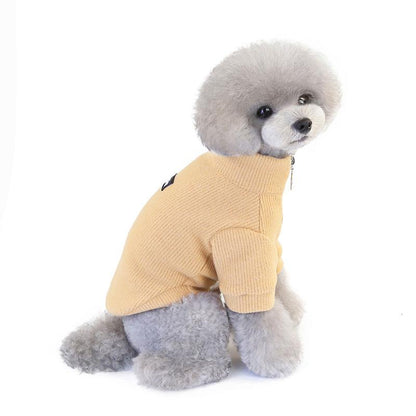 Dog Coats Sweater Soft Winter Pets Dogs Clothing Puppy Warm Thick Knitted Jumpsuit 2 Legs Sleeves Outerwear Full Collar Casual Hoodies for Small Dogs