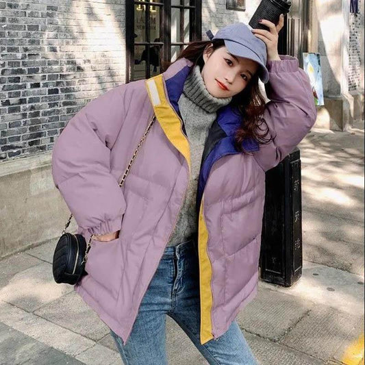 Short Thick Padded Coat Cotton-padded Jacket Women's Loose Down Down Student Bread Coat Winter Jacket