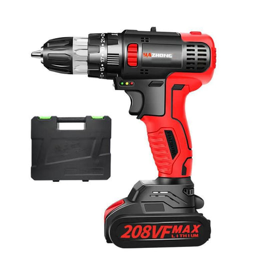 36V Luxury Cordless Impact Drill Set Electric Drill Electric Screwdriver Rechargeable Motor with Toolbox