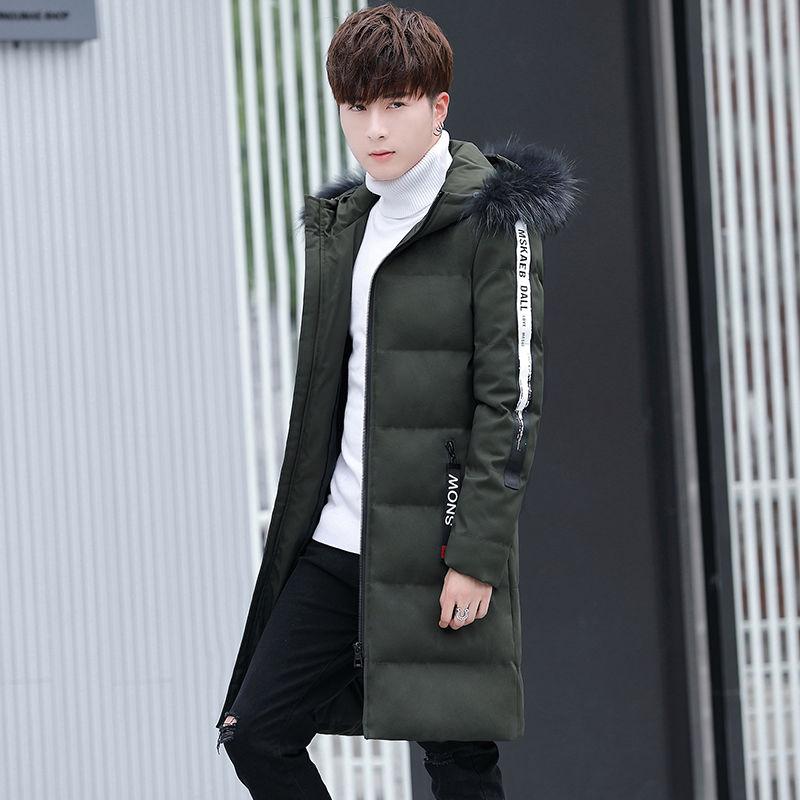 Cotton clothing Large size Down jacket Trend Men's clothes  Winter Medium and long section Leisure