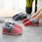 Bag Heel PU Leather Waterproof Winter Couple Cotton Slippers Men's Indoor Household Non-slip Home Warm Cotton Shoes Women