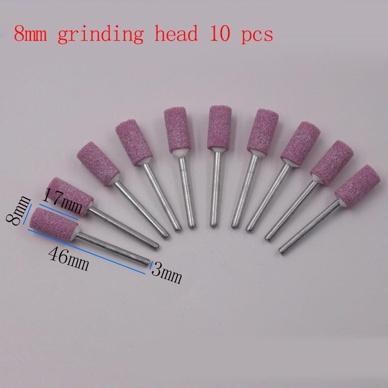 18 Style 10 Pcs 3mm Emery Grinding Head Set Grinding Wheel Grinding Head Mini Electric Grinding Grinding Head