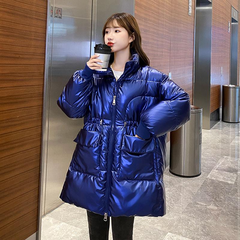 Glossy Down Women's Cotton-padded Jacket Winter Korean Style Loose Cotton-padded Jacket Student Bread Jacket