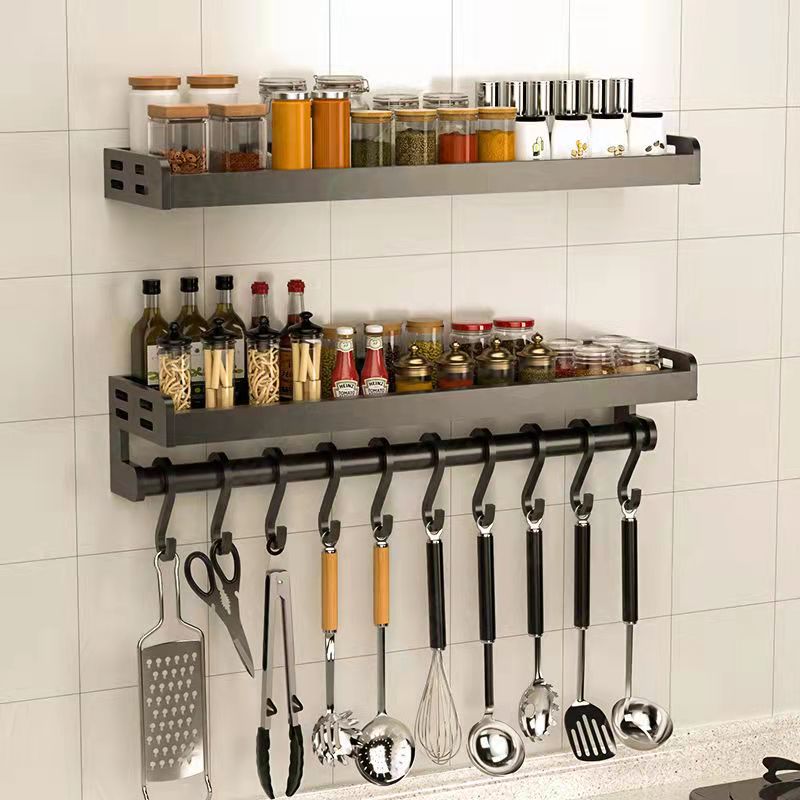 Spice Storage Rack Drain Rack Kitchen Shelf Shelves Household Dish Rack Wall Wall Oil Salt Sauce Vinegar Kitchen Organizers