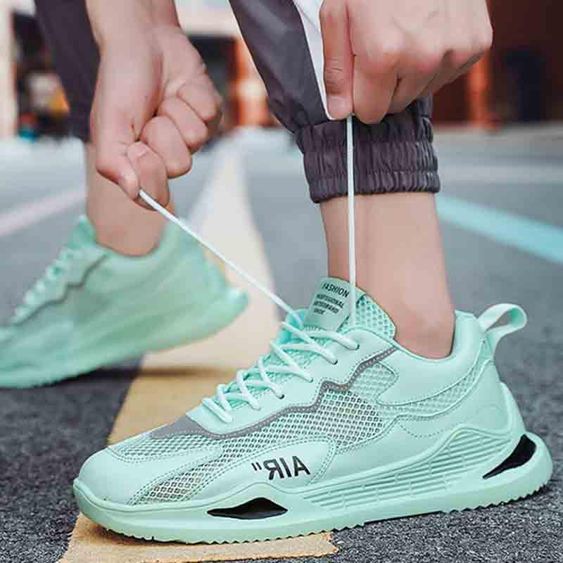 Plus Size 39-44 Summer Men Sneakers Low-top Mesh Running Basketball Shoeses Outdoor Non-slip Sports Shoes Wild Shockproof Shoes