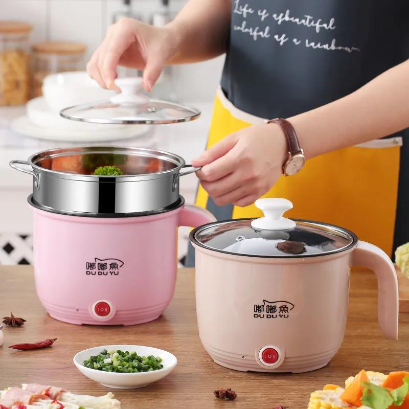 Electric Cooker Dormitory Small Electric Cooker Rice Cooker Small 2 People Cooking Rice Noodle Pot Mini Instant Noodle Pot Bedroom Pot