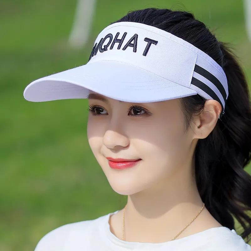 Women's Summer Sun Protective Hat Sunscreen Hat Outdoor Sports Topless Sun Hat Casual Running Peaked Cap Empty Top Hat