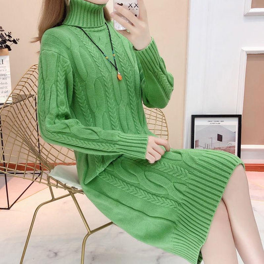 Women Sweater Dresses Slim Winter Knitted Long Sleeve Sweater Dress Sexy Mini Tight Dress