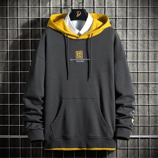 Hooded Sweater Men's Spring and Autumn Ins Men's Top Loose Hooded Pullover Sweater