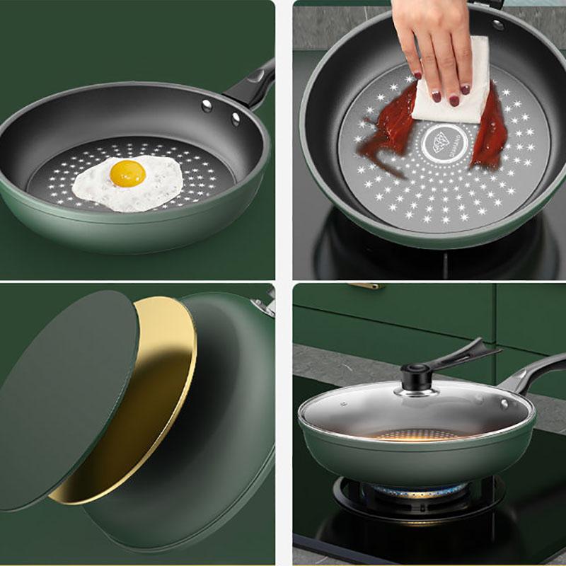 Frying Pan Crystal Diamond Non-stick Pan Food Supplement Pan Universal Pan Nordic Style Kitchen Utensils Pots and Pans