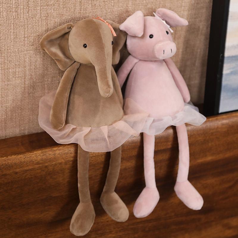 Lovely Elephant Pink Pig Plush Dolls Children Sleeping Plush Dolls Cute Super Soft Children's Birthday Gift