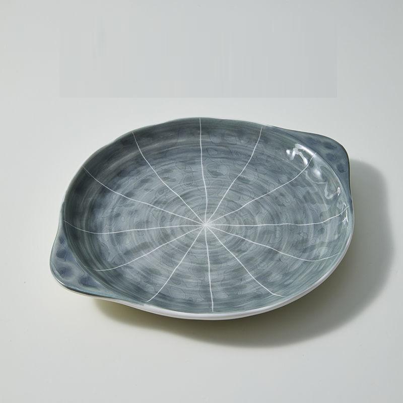 Nordic Style Ceramic Tableware Plate Bowl Set Household Combination Creative Couple Tableware Disc Double Ear Disc