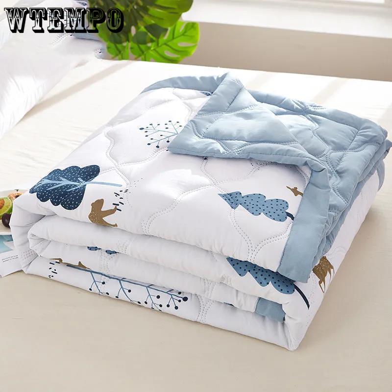 Summer Cool Quilt Double Air-conditioning Quilt Washed Cotton Quilt Student Single Summer Dormitory Spring and Autumn Quilt