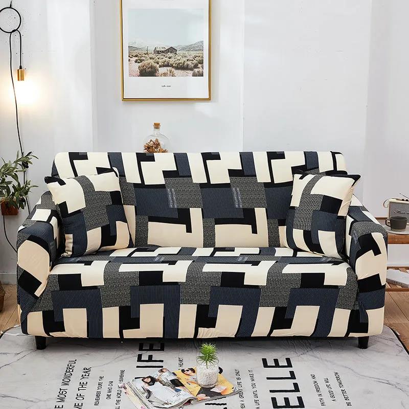 1/2/3/4 Seaters Marble Sofa Cover Slipcovers Elastic Armchair Slipcovers Dining Room Stretch Sofa Covers for Living Room