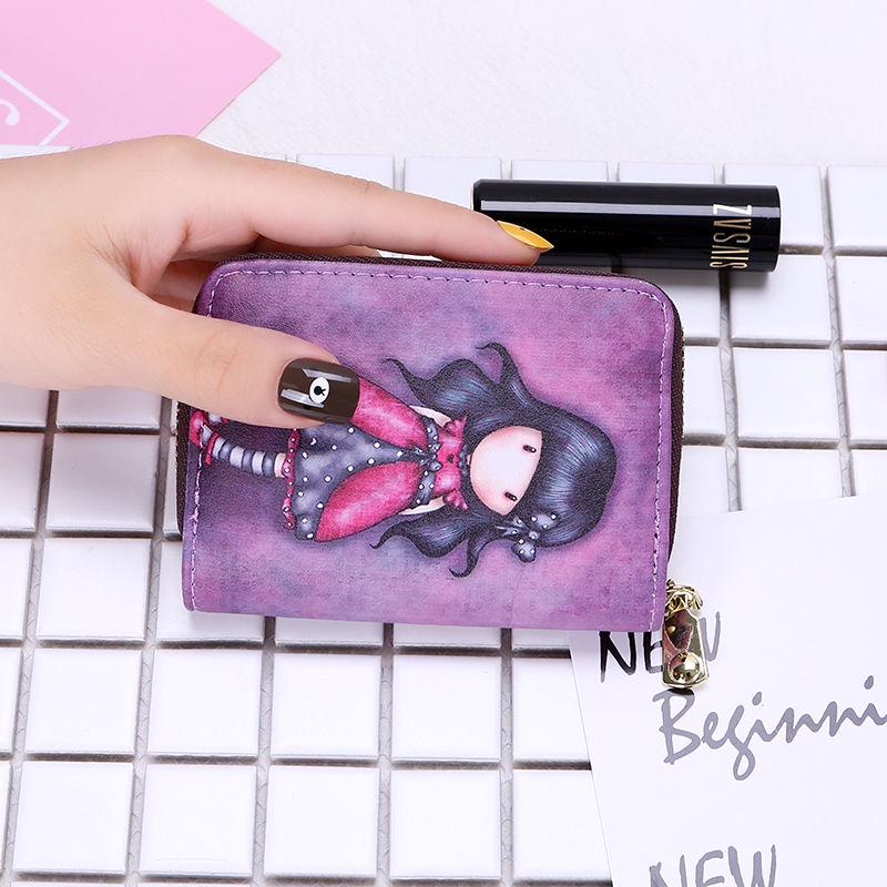 Lady cute cartoon personality compact multi-functional Mini multi-card set budding pocket bag lady