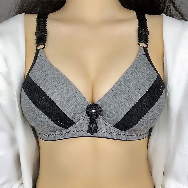 No Steel Ring Sexy Underwear Thin Women's Underwear Gathers Up The Breast Bra Comfortable and Breathable Bra Cotton Fabric Comfortable and Breathable