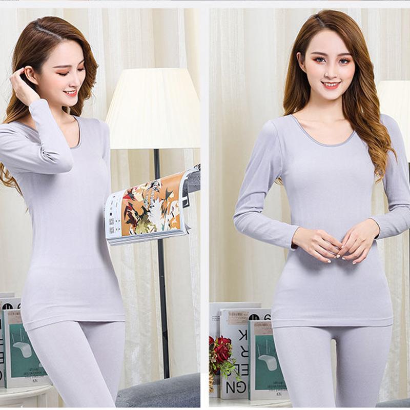 Thin Thermal Underwear Women's Slim Body Cotton Tight-fitting Autumn Clothes Long-length Pants Suit Close-fitting Cotton Sweater