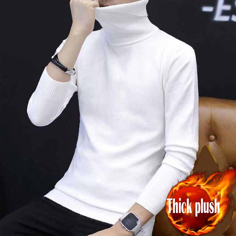 Men's Turtleneck Sweater Autumn Winter Casual Sweater Men's Slim Fit Knitted Pullovers Jumper