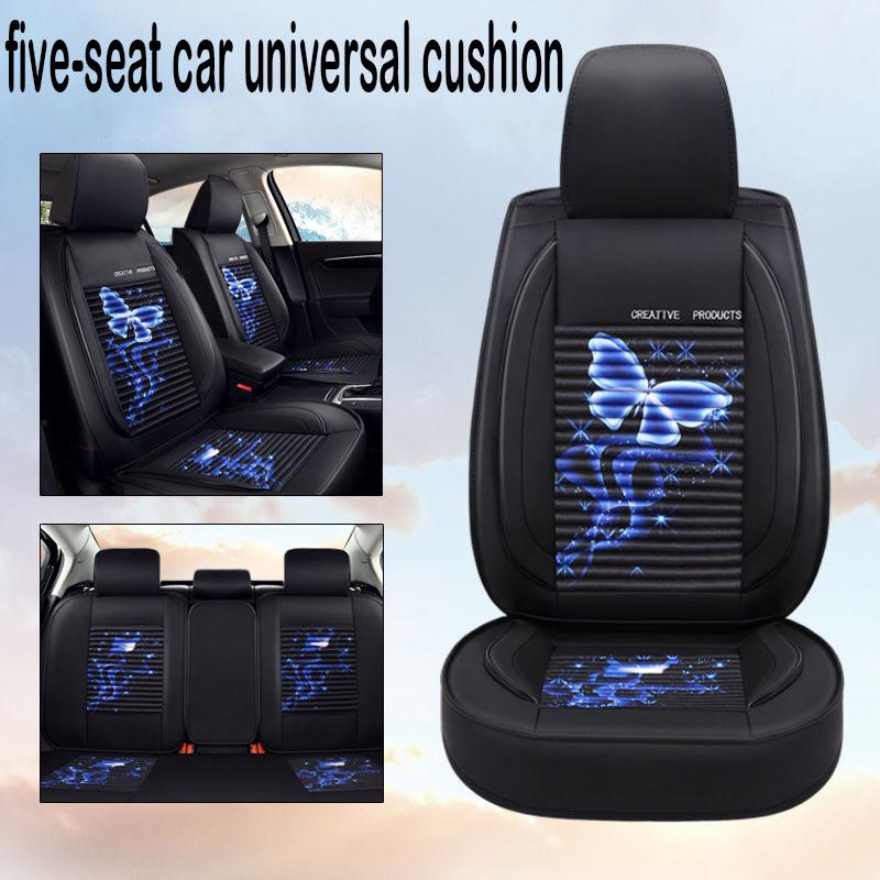 Leather car seat cushion four seasons universal color printing full surround car seat cushion