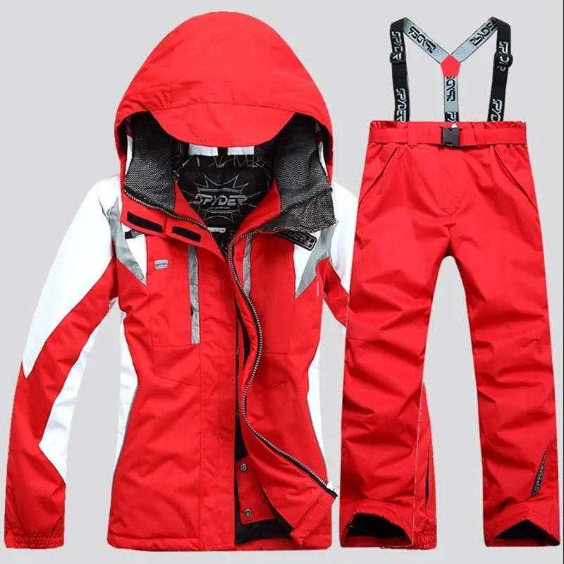 Men's and Women's Ski Suits Outdoor Windproof and Waterproof Two-piece Sportswear Wear-resistant Snowboard Suits