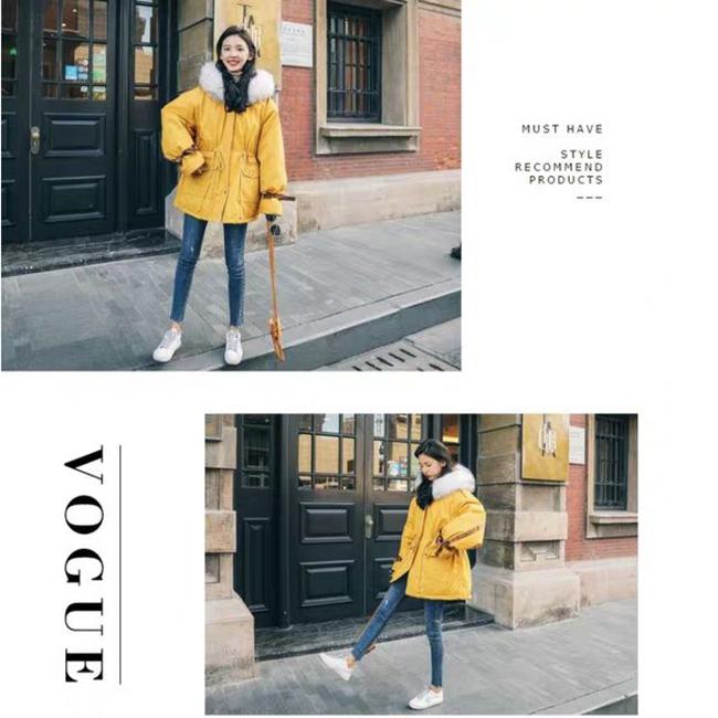 Short Loose Women's Cotton-padded Jacket Winter Fashion Female Student Jacket Korean Style College Style Thickened Waist Cotton Jacket