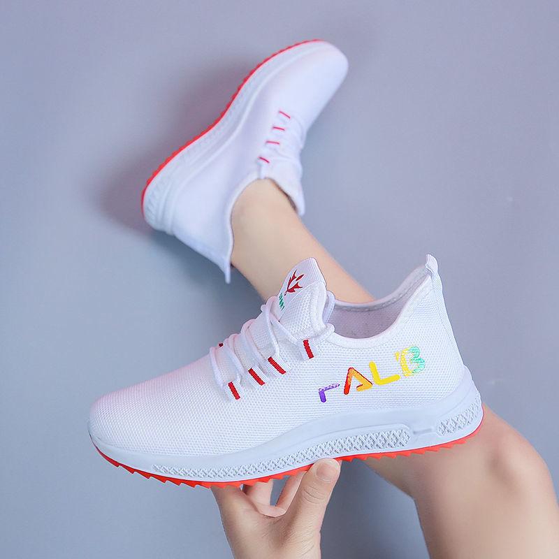 Breathable Non-slip Women's Soft Sole Sneakers Flat All-match Spring and Summer Shoes Ladies Mesh Cheap Shoes