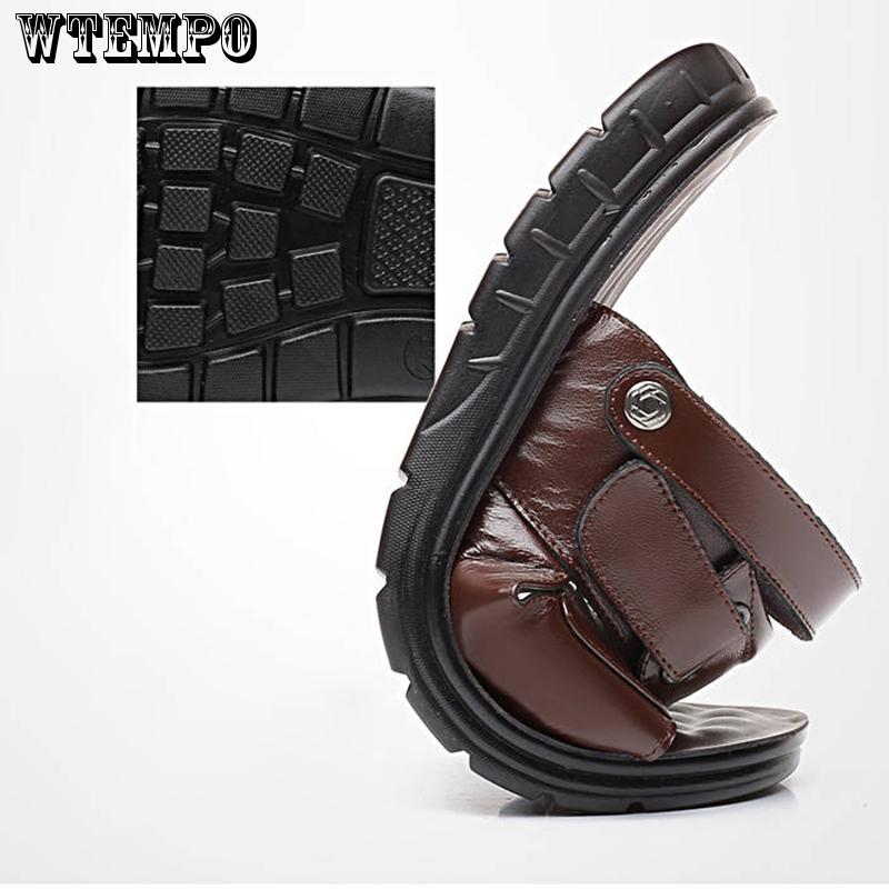 Classic Soft Sandals Comfortable Men Shoes Leather Sandals Big Size Soft Sandals Comfortable