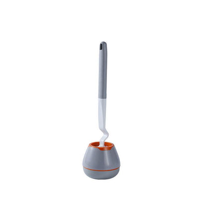 Long-handled Toilet Cleaning Toilet Brush for Dead Ends Toilet Wall-mounted Soft Hair Suit with Base Toilet Brush