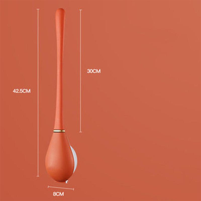 Toilet Brush Wall-mounted Silicone Brush 360 Degree No Dead Angle Toilet Brush Household Net Red Brush Free Punch