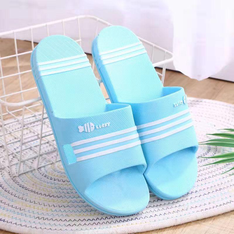 Men's and Women's Same Style Bathroom Bath Slippers Summer Indoor and Outdoor One Word Sandals and Slippers Leisure Flip Flops