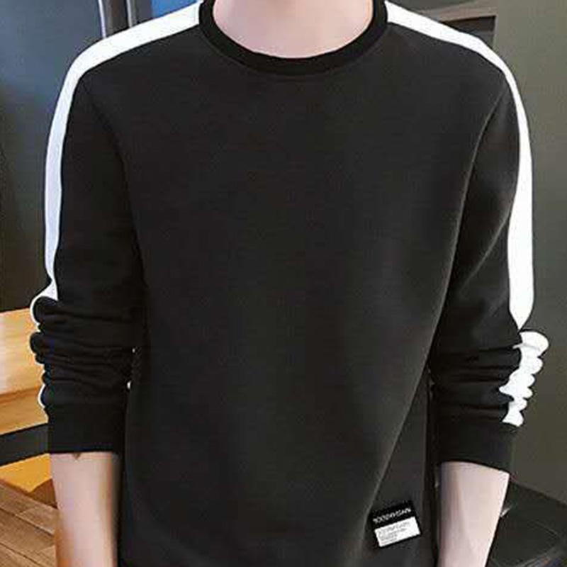 Sweater Men's Spring and Autumn Men's Top Korean Version Casual Round Neck Long-sleeved T-shirt Student Pullover Bottoming Shirt Men's Clothing