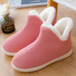 Winter Cotton Shoes Non-slip Couples Indoor Thickened Fleece and Furry Shoes with High-top Warmth and Non-slip Cotton Slippers Snow Boots