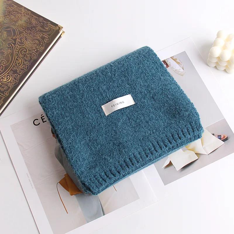 Winter Korean Solid Color Scarf Imitation Cashmere Scarf Wild Couple Scarf