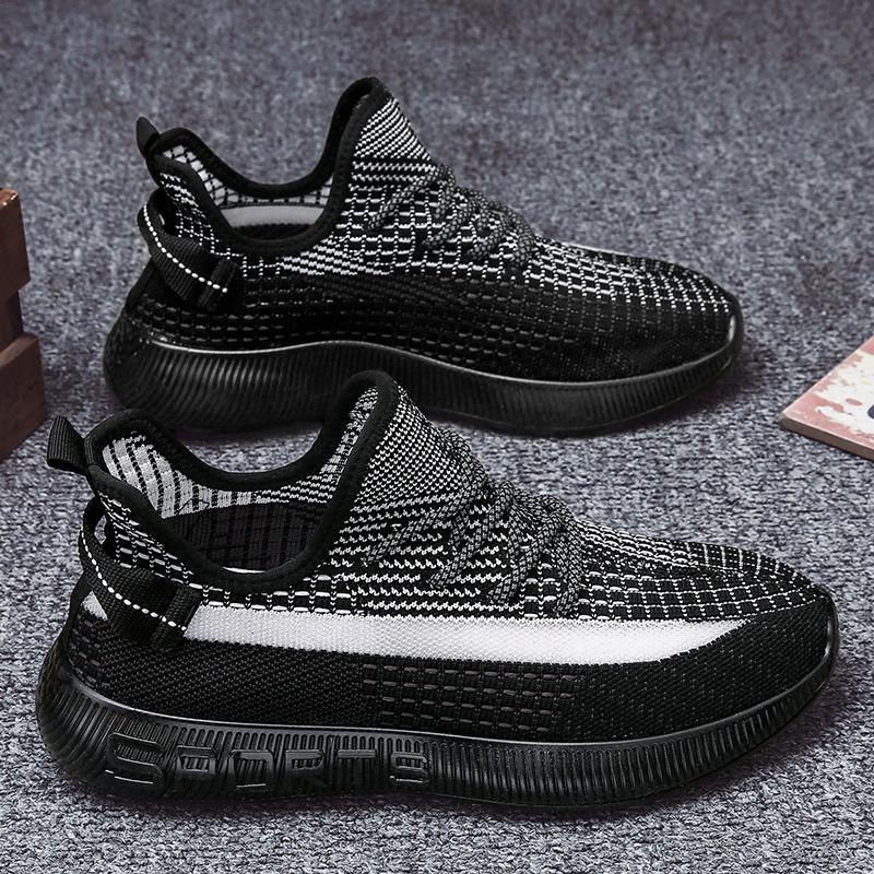 Flying Woven Sneakers Men's Breathable Mesh Casual Running Shoes Wild Summer Men's Shoes Casual Light Sneakers