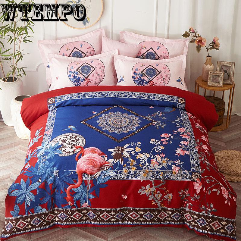 Bedding Set Simple Style Family Children's Room Duvet Cover Sets Bed Sheet Set Pillowcase