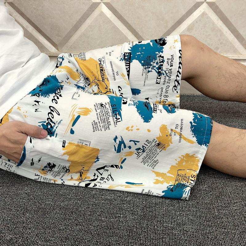 Summer Ultra-thin Men's Cotton Silk Rayon Cotton Shorts Beach Pants Home Pants Plus Fertilizer To Increase Pure Cotton Shorts